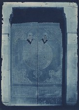 c. 1910's Courtyard Door, Mamluk Sultan al-Zahir Barquq, Cairo Cyanotype Photo picture
