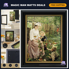 Vintage 12x16 Picture Frame with Real Glass - Ornate Black Design for Home Decor picture