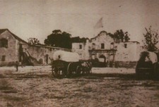 The Alamo San Antonio Texas 1868 US Army Quarter, American History Flag Postcard picture