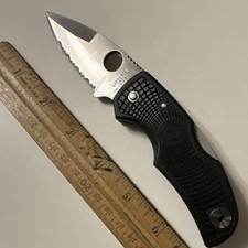 Spyderco Native GIN-1 Stainless Serrated Black Pocket Knife, Golden Colorado picture