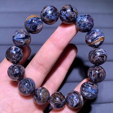 Genuine Natural   Pietersite Gems Stretch Round Beads Bracelet picture