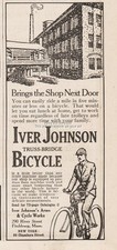 1913 Iver Johnson Arms & Cycle Works Truss Bridge Bicycle Shop Next Door Ad picture