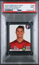 2016 Panini UEFA Euro France 2016 Foil Cristiano Ronaldo #596 PSA 9 MINT picture