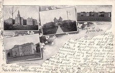 University of Lincoln Illinois IL Multi View College Campus Dorm Vtg Postcard K2 picture