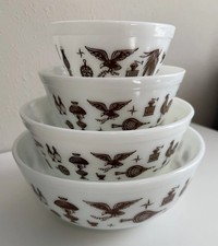 Rare HTF Vintage Pyrex Early American 404, 403, 402, 401 *Exceptional Condition” picture