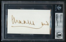 King Charles III signed autograph 2x3.5 Cut King of the United Kingdom BAS Slab picture