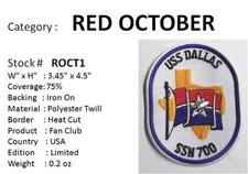 HUNT FOR RED OCTOBER - USS DALLAS  -  LARGE 4.5