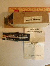 VINTAGE Direct Reading Incubator Hygrometer - OHIO THERMOMETER CO. USA picture