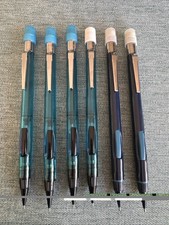 6 Vtg Pentel Quicker Clicker Mechanical Pencil Lot PD345 X4 PD347 X2 picture
