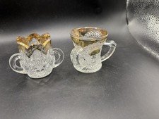 Antique 1899 National Export Expo Phila EAPG Souvenir Sugar Bowl Creamer  picture