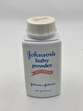 Vintage 1985 Johnson's Baby Powder 1.5 oz Travel Size Plastic Bottle Talc USA picture