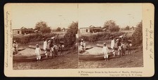 Photo:Manila Philippine Islands 1899 Suburbs Street Scene Stereoview Print picture