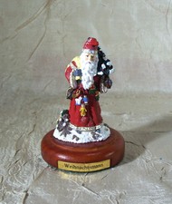 GERMANY The International Santa Claus 3 in Figurine On Wood Base Weihnachtsmann picture