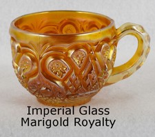 Imperial Carnival Glass Marigold Royalty Punch Cup picture