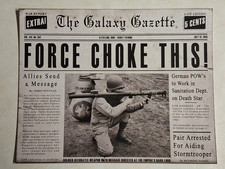 Billy Ludwig Impale Design STAR WARS - WW2 Mash Up Newspaper Front Page picture