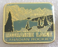 Moraine Lake - Canadian Rockies - Alberta, Canada Tourist Travel Souvenir Pin picture