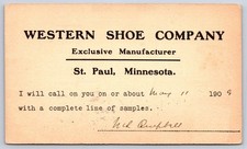Antique Western Shoe Company Advertising Advance Notice 1909 picture