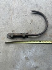 FIRE ROOF LADDER HOOK, ORIGINAL VINTAGE FIRE ENGINE LADDER WAGON picture