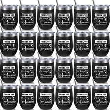 Sieral Thank You Gifts Thank You For Being Awesome Wine Tumbler Employee picture
