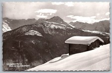 Alps Snowy Cabin View Gerlos Arbisbögler Austria Real Photo RPPC picture