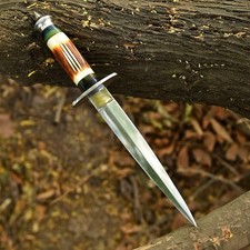 DS 1942 V42 Dagger US Special Forces WWII Dagger Double Edge Blade Knife picture