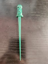 Kabiki Moai Head Swizzle Stick Easter Island Tiki Barware 4.5 inch picture