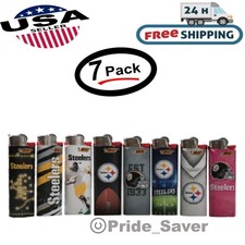 Bic NFL Pittsburgh Steelers Cigarette Lighters Brand & Licensed (7 Pack)  - New picture