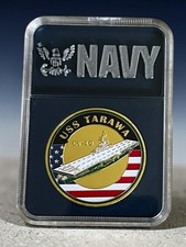 US NAVY - USS TARAWA / CV-40 Challenge Coin in Display Case ·NEW· ·PERFECT GIFT· picture
