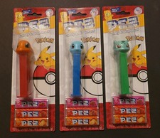 Pokémon PEZ Dispenser Lot of 3 Sealed Charmander Squirtle Bulbasaur picture