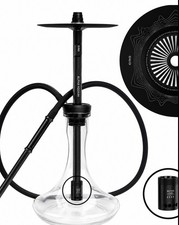 Premium Turkish Style Hookah Set – Large 52cm black Stainless picture