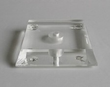 New Old Stock Clear Acrylic Table Lamp Base Stand Mid Century Modern Art Deco picture