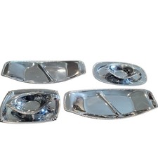 vintage Doehler-Jarvis Silver Pol. Metal Serving Trays 6 peice national lead co picture