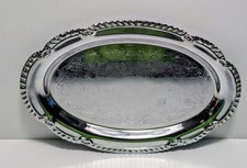 Vintage Irvinware Oval Tin Serving Tray Small 9 1/2