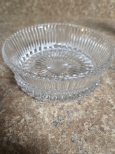 Vintage 1978 Avon Fostoria Crystal Candy Dish Clear Glass Starburst Floral Bowl picture