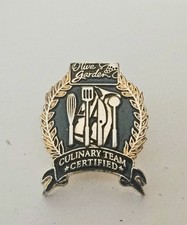 Vtg Olive Garden Culinary Team Certified Employee Award Lapel Pin  picture