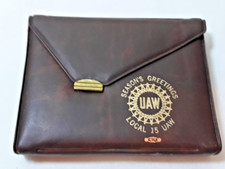 Vintage UAW Seasons Greetings Playing Cards Set in case Local 15 picture