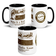 Vintage Radio Xmas Mug – Westinghouse 1920s Style – Perfect Gift for Radio Lover picture