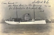 Southport NC North Carolina Passenger Ship 1906 RPPC Photo Postcard COPY picture