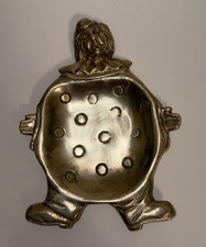 Vtg Penco Solid Brass Clown Catch All Dish Trinket Tray Mid Century Circus Decor picture