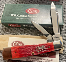 Highy Sought After 2004 Case XX 62130 Dark Red Bone Gunstock - Script Logo  NIB picture