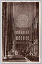 Interior South Transept Westminster Abbey London England RPPC Postcard TS-16A picture