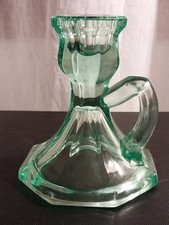 Kemple Paneled #210 Uranium Candleholder Vintage  picture