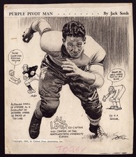 1935 Original Al Lind NORTHWESTERN UNIV. FOOTBALL Newspaper Comic Art JACK SORDS picture