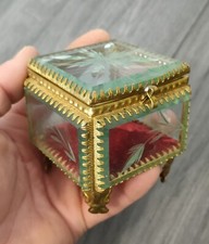 Original Vintage glass jewelry box box from the Soviet Union Ussr picture
