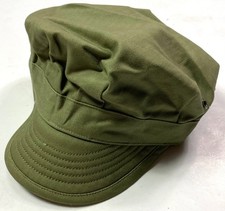 WWII US USMC MARINE HBT COMBAT FIELD CAP, SHORT BILL-LARGE picture