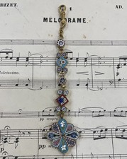 Rare Antique Italian Micro Mosaic Micromosaic Chatelaine c1900 picture