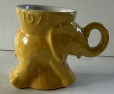 1975 Yellow Frankoma Elephant Mug GOP Republican Party Political Collectible picture