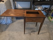 Vintage MCM Sears Kenmore Wood Sewing Cabinet / Desk – Model 566.9100 picture