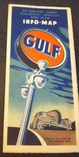 1954 Gulf Road Map of New Hampshire Vermont Massachusetts Connecticut +more picture