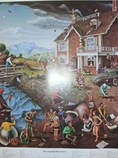 Vintage T.E.Breitenbach Poster Print 1980 Full Size Art picture